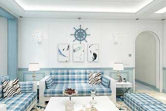 文昌地中海风格-客厅