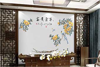 文昌森佰汇航空纤维墙咔（富贵荣华）